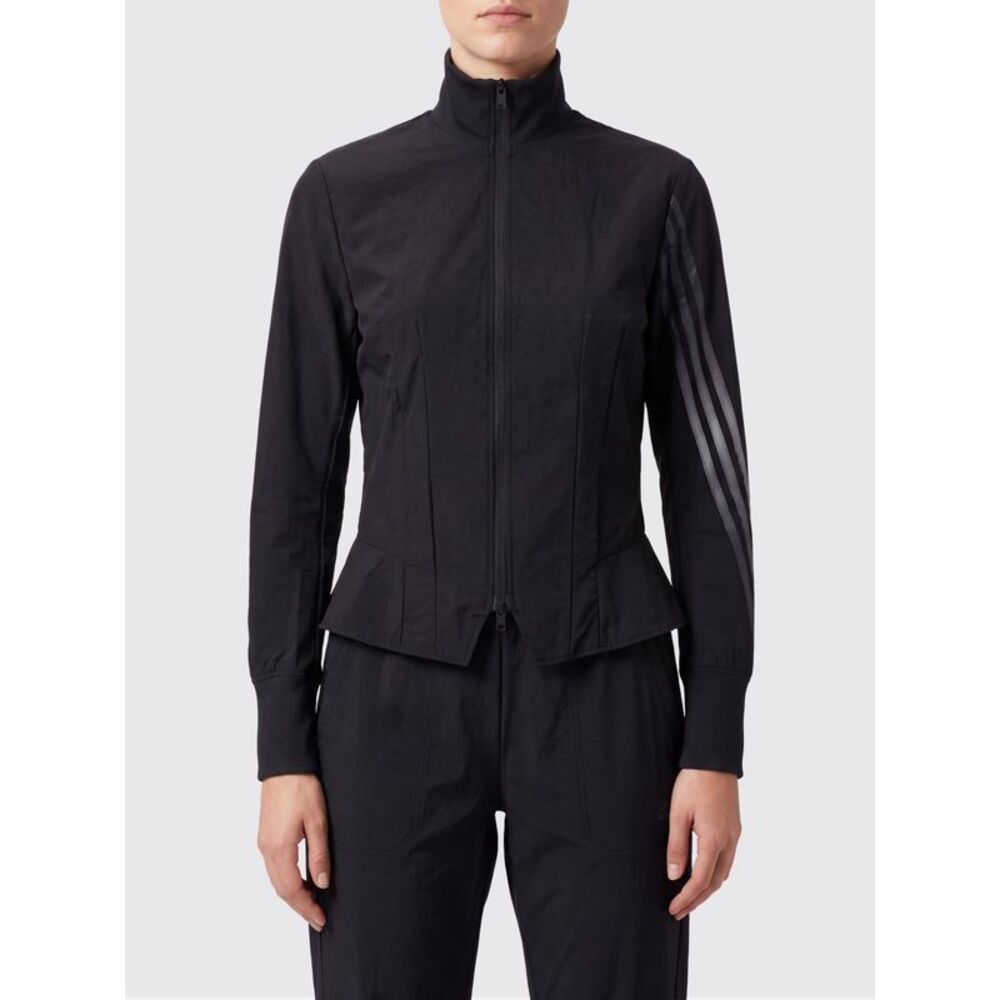 Y-3 Women Slim Fit Cropped Technical Fabric Track Jacket Y-3 With Turtleneck